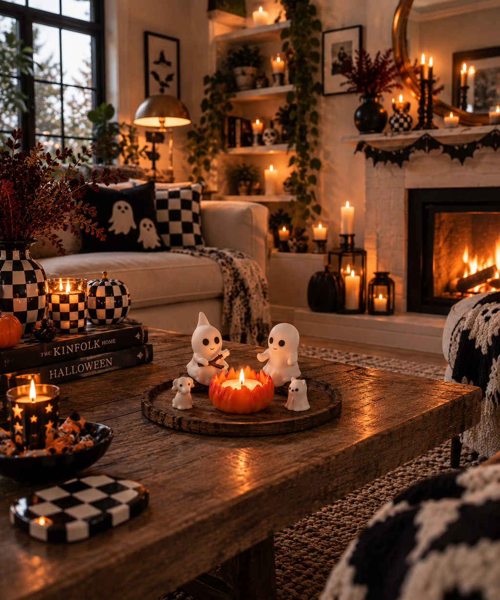 Ghost Campfire Halloween Figurine Set