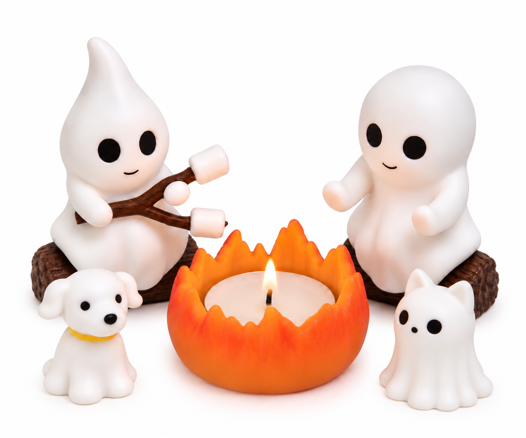 Ghost Campfire Halloween Figurine Set