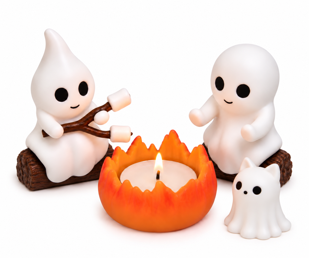 Ghost Campfire Halloween Figurine Set