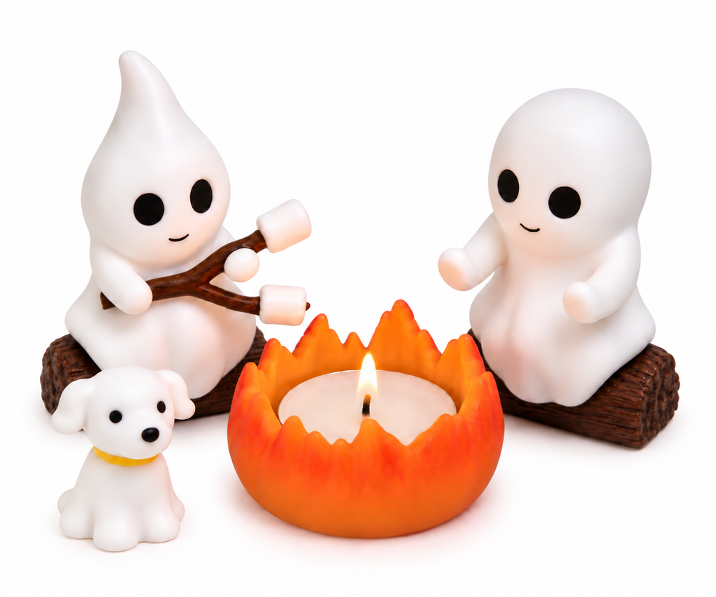 Ghost Campfire Halloween Figurine Set