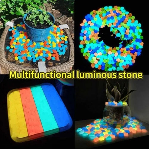 100-Piece Glow-in-the-Dark Garden Pebbles