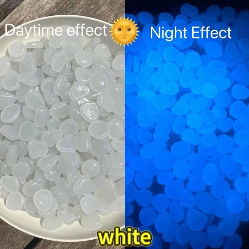 100-Piece Glow-in-the-Dark Garden Pebbles