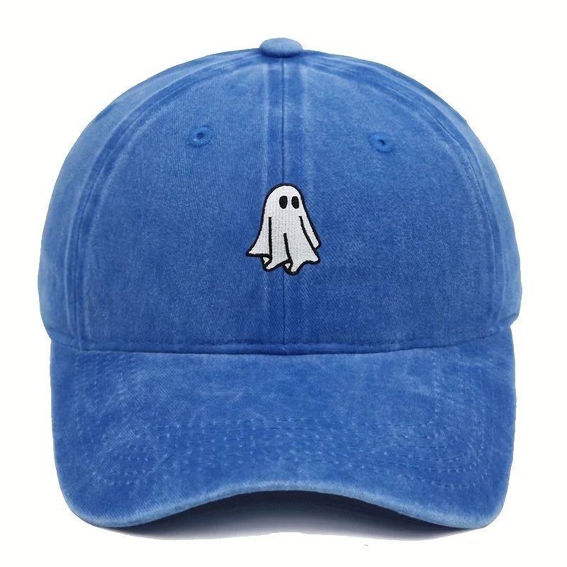 Embroidered Ghost Baseball Cap