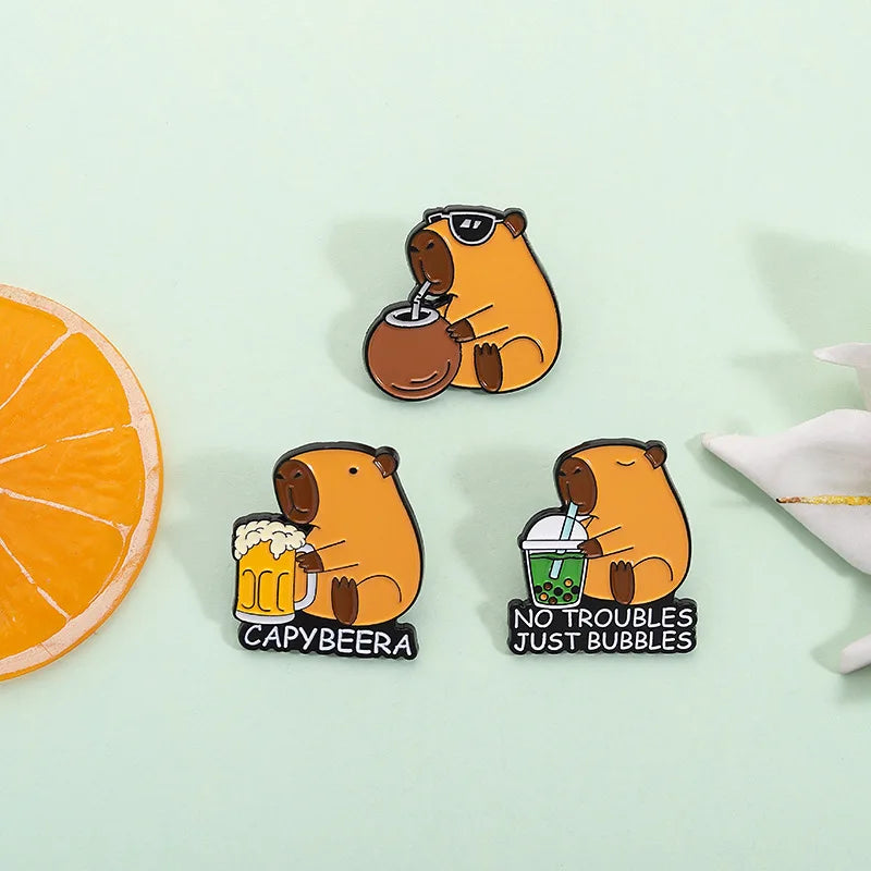 Cute Capybara Enamel Pin