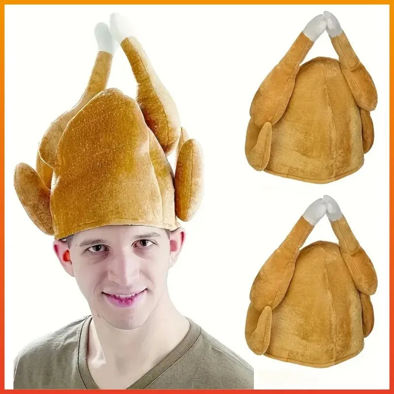 Plush Chicken Leg Novelty Hat