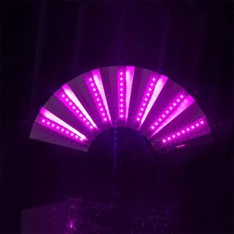 Glow LED Folding Rave Fan