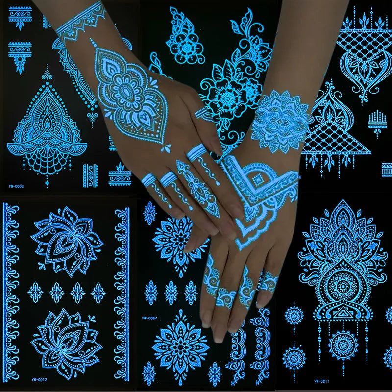Glow-in-the-Dark Temporary Tattoo Sets