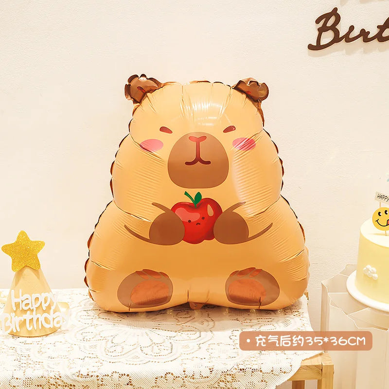 Cute Capybara Foil Balloons – Birthday & Party Decor