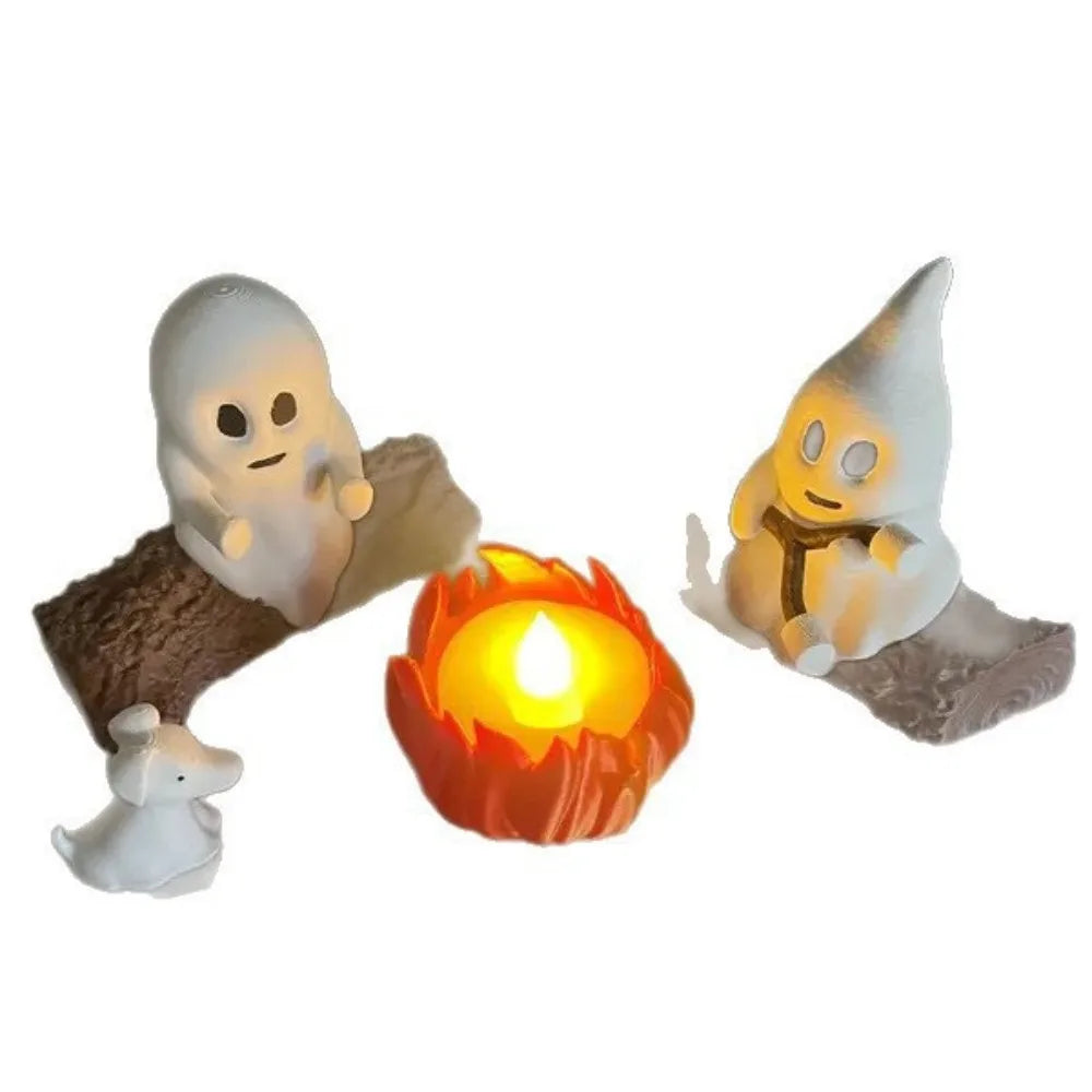 Ghost Campfire Halloween Figurine Set