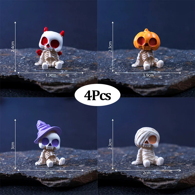 4-Piece Spooky Mini Figurine Set