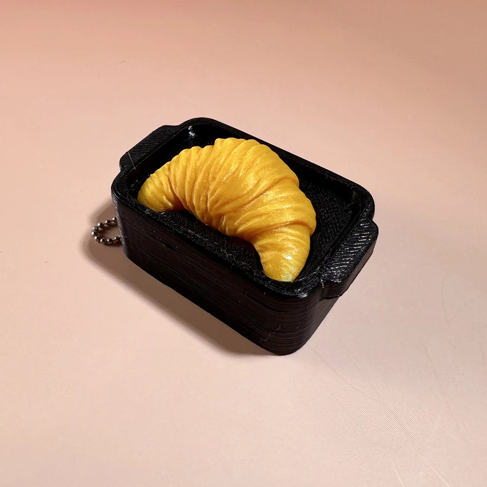 Food Clicker Fidget Keychain