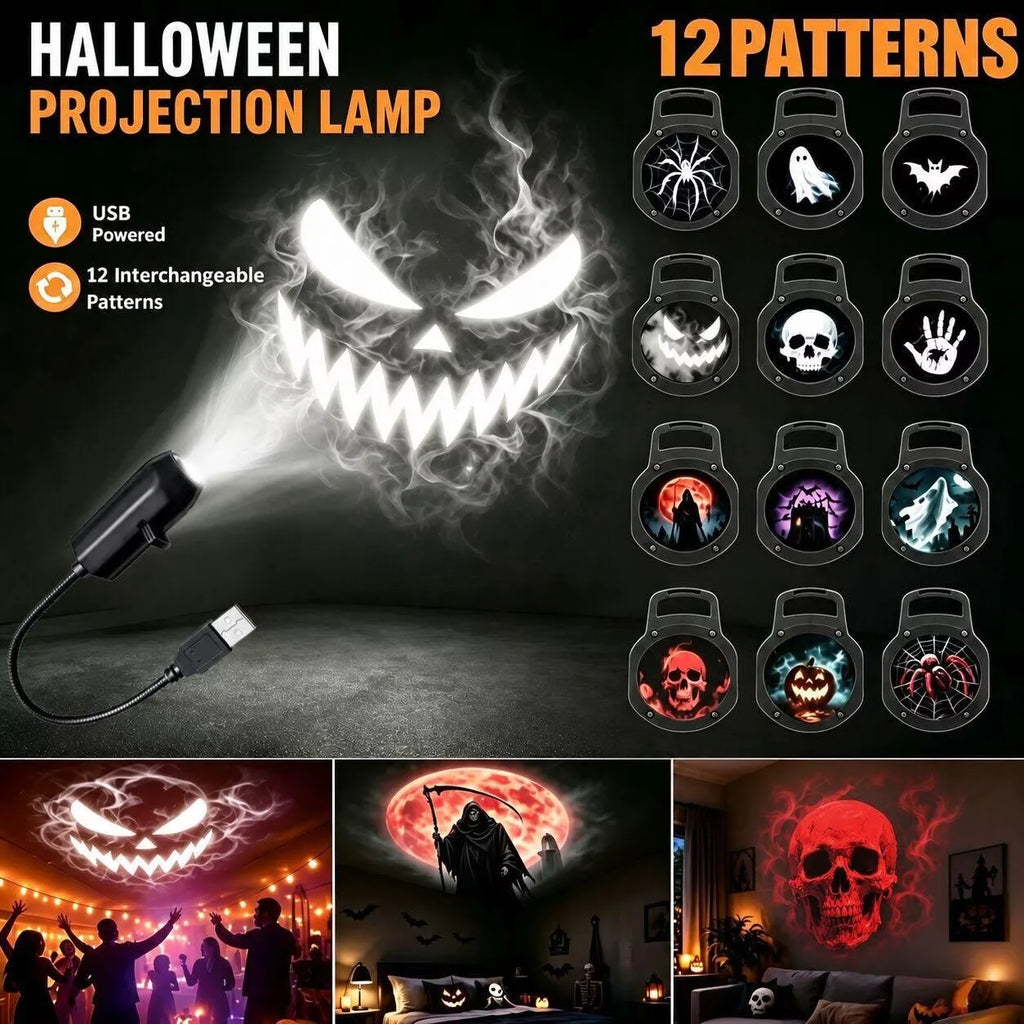 Halloween & Christmas USB Pattern Projector Light