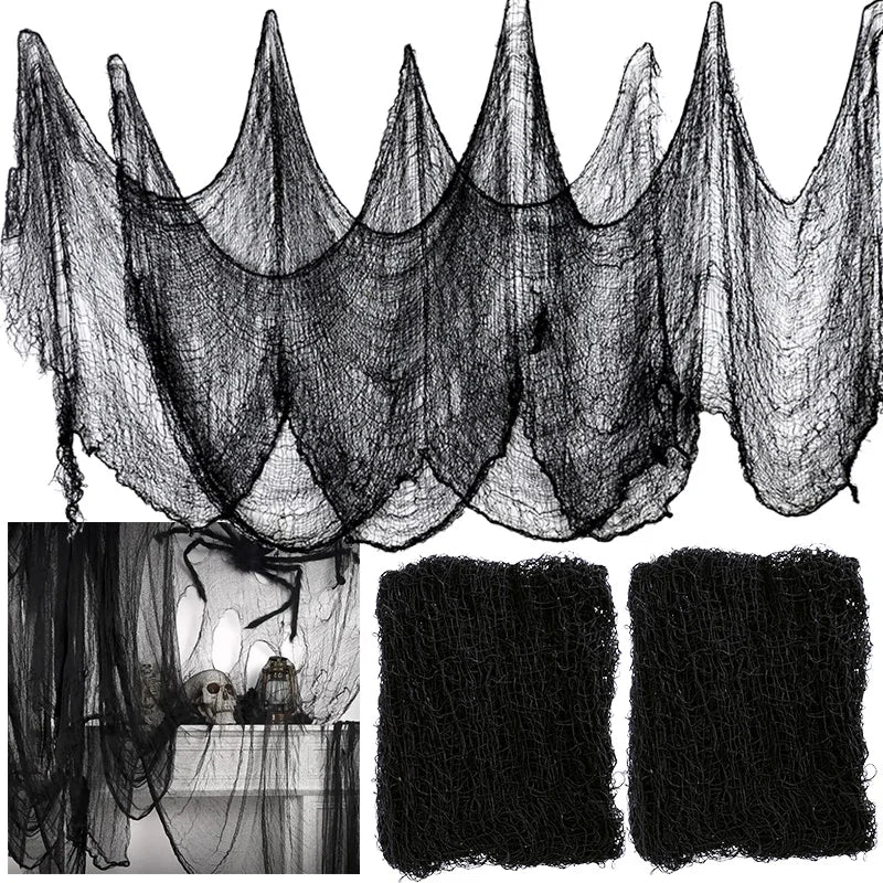 Halloween Haunted Gauze Spider Web