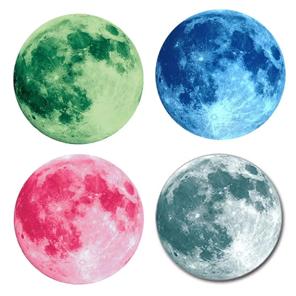 Glow-in-the-Dark Moon & Earth Wall Stickers