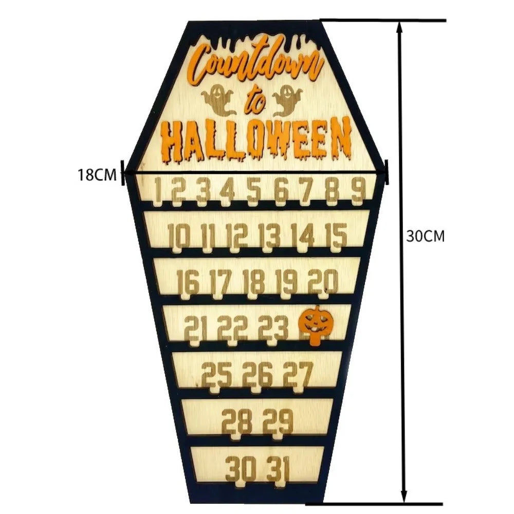 Wooden Halloween Countdown Calendar