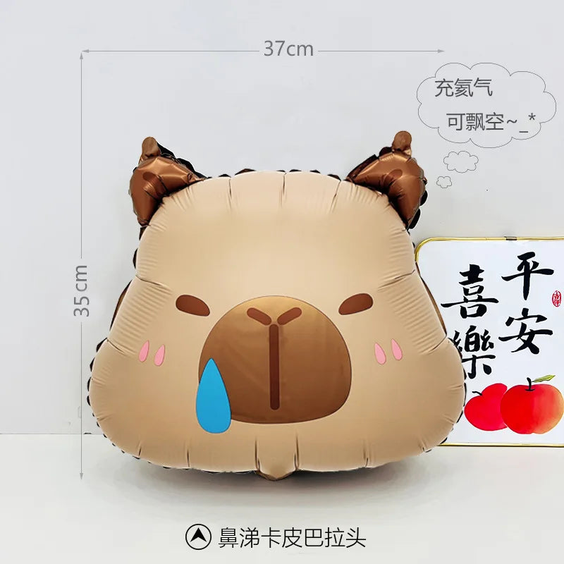 Cute Capybara Foil Balloons – Birthday & Party Decor