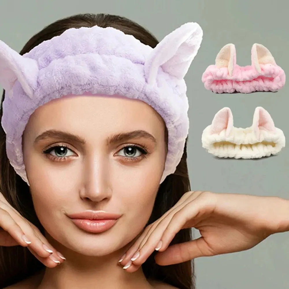 Plush Cat Makeup Headband