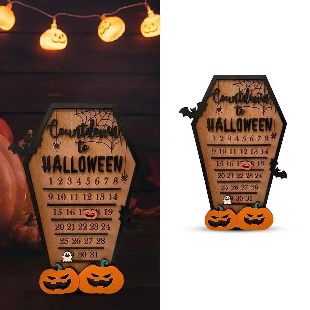 Wooden Halloween Countdown Calendar