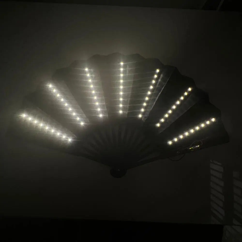 Glow LED Folding Rave Fan