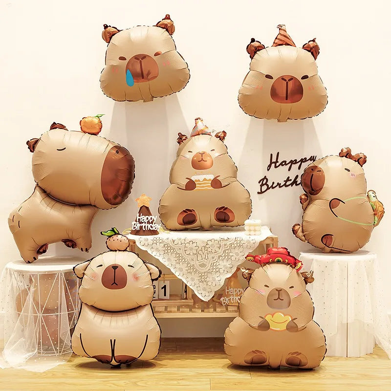 Cute Capybara Foil Balloons – Birthday & Party Decor