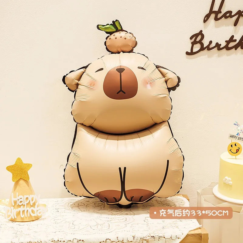 Cute Capybara Foil Balloons – Birthday & Party Decor