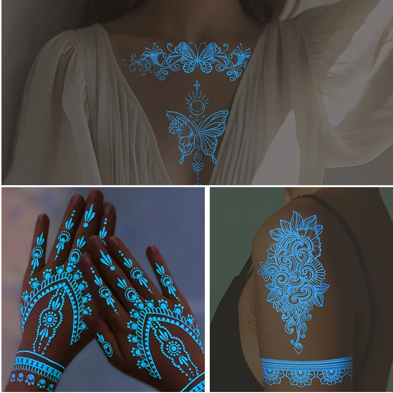Glow-in-the-Dark Temporary Tattoo Sets