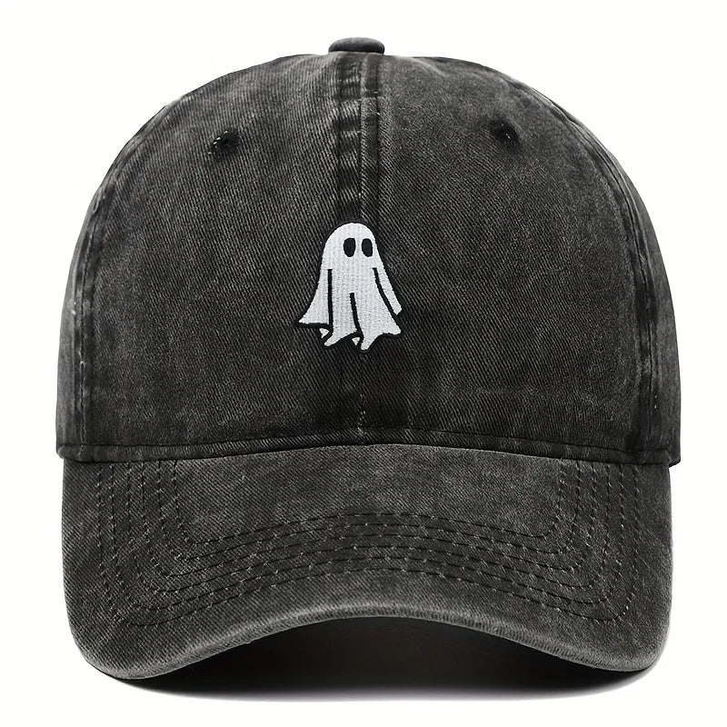 Embroidered Ghost Baseball Cap
