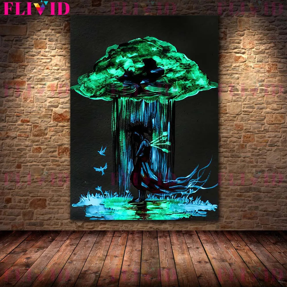 Glow-in-the-Dark Zodiac & Witchy Wall Art