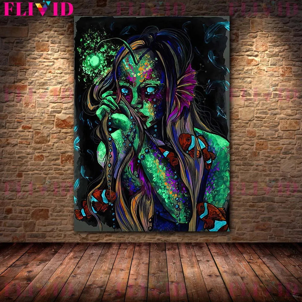Glow-in-the-Dark Zodiac & Witchy Wall Art