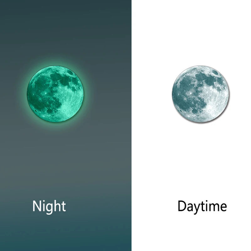 Glow-in-the-Dark Moon & Earth Wall Stickers