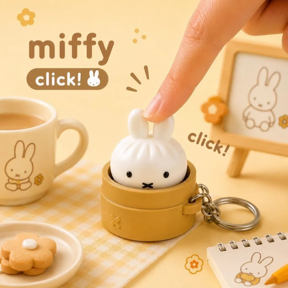 Miffy Steamed Bun Stress-Relief Keychain
