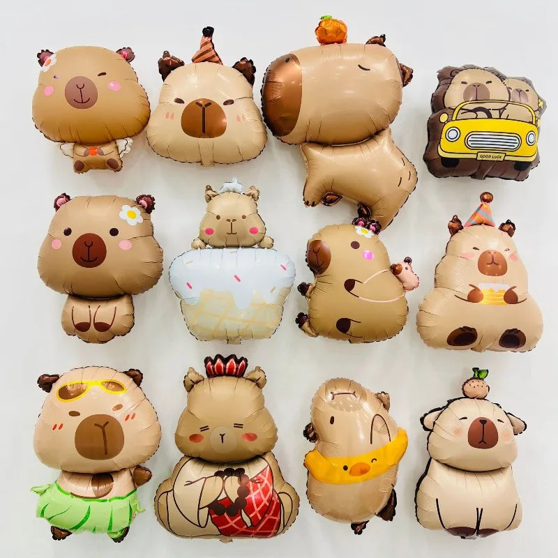 Cute Capybara Foil Balloons – Birthday & Party Decor