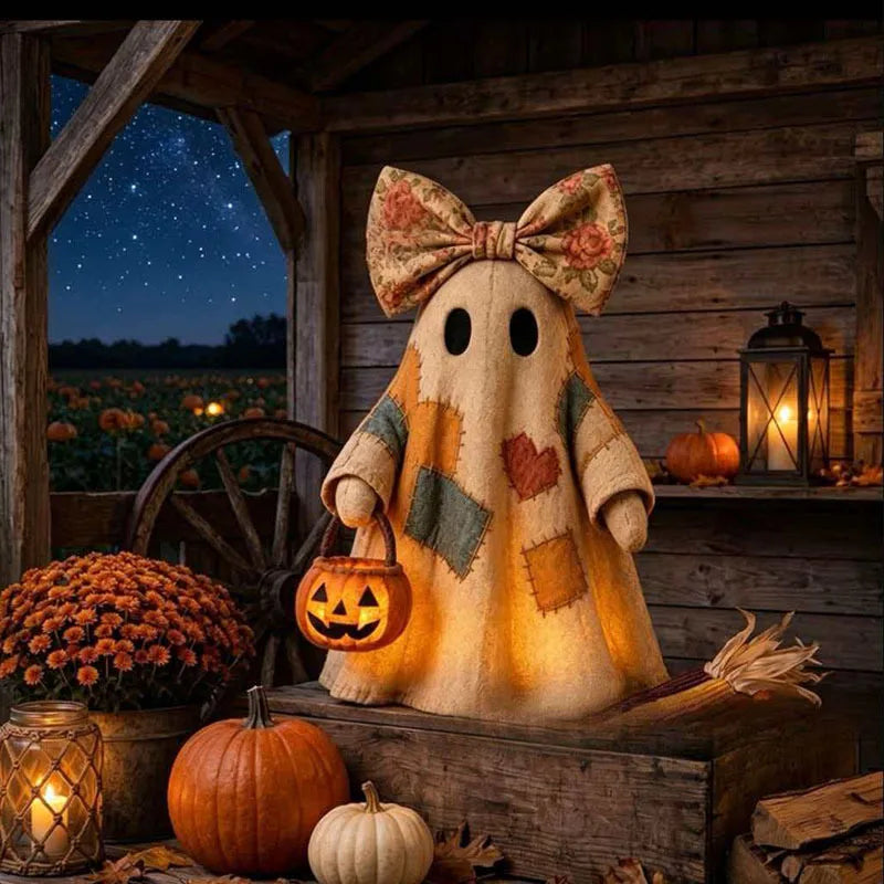Patchwork Ghost Halloween Decoration