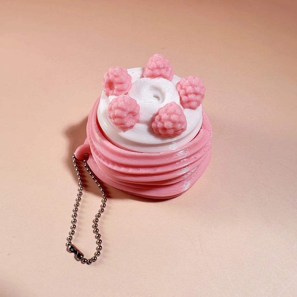 Food Clicker Fidget Keychain