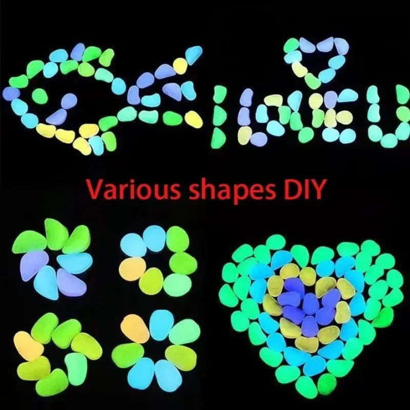 100-Piece Glow-in-the-Dark Garden Pebbles