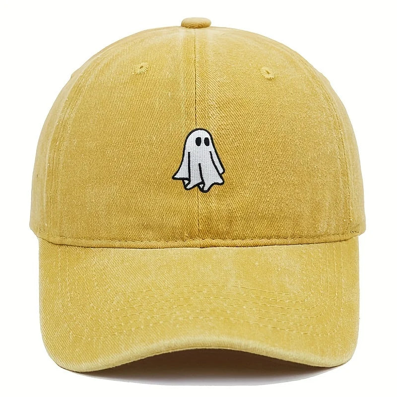 Embroidered Ghost Baseball Cap