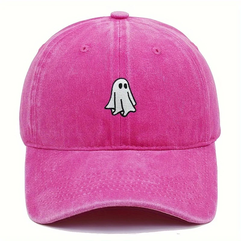 Embroidered Ghost Baseball Cap