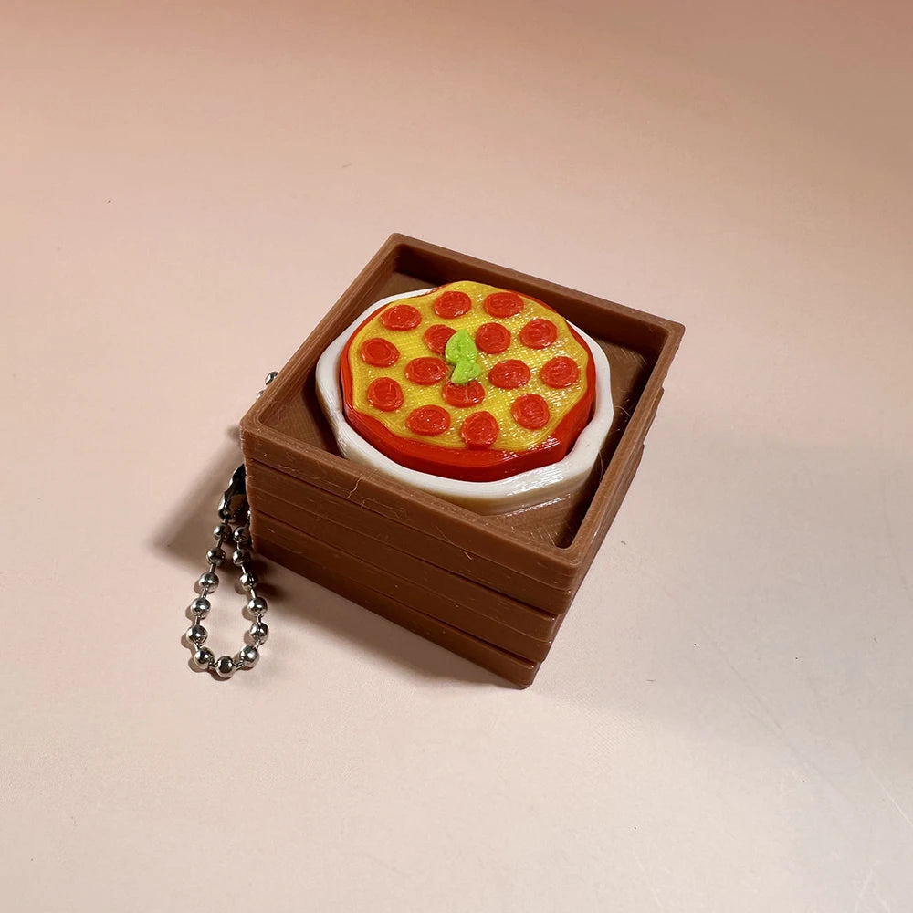 Food Clicker Fidget Keychain
