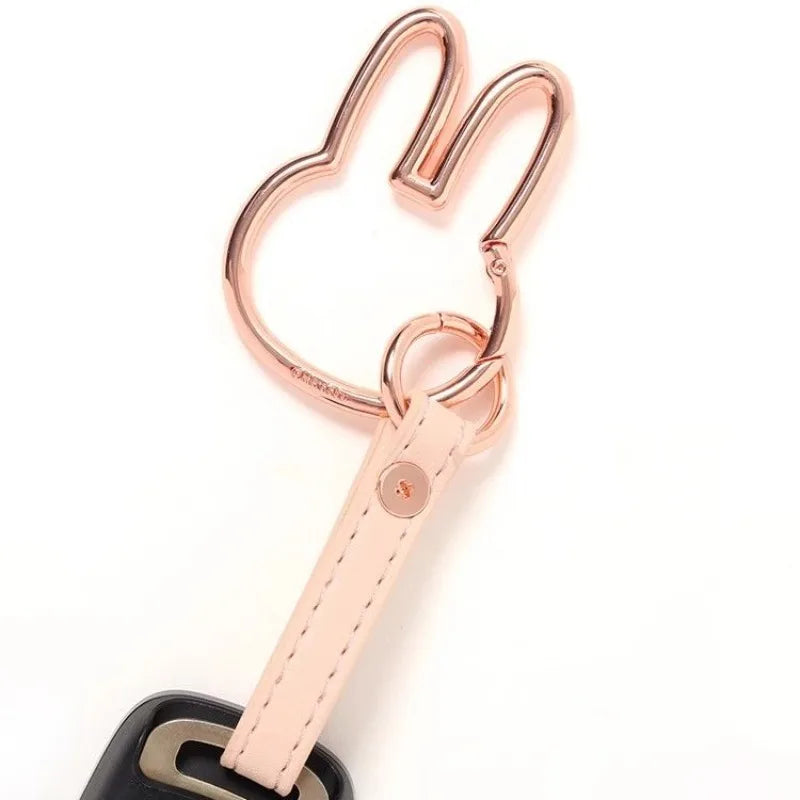 Miffy Rabbit Head Keychain – Cute Bag Charm