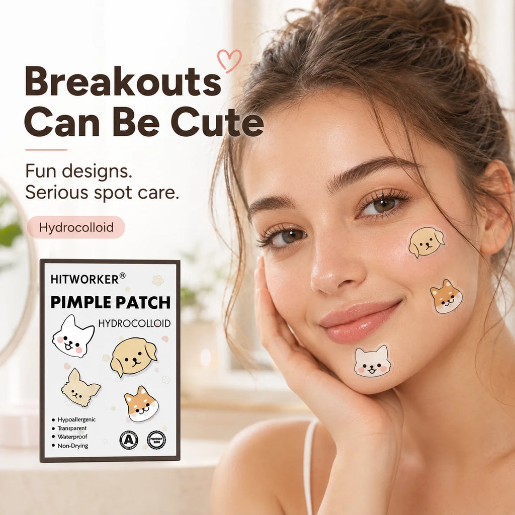 Cute Animal Hydrocolloid Blemish Patches – 40 Pack