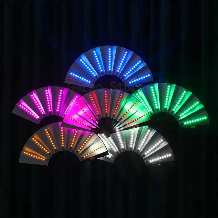 Glow LED Folding Rave Fan