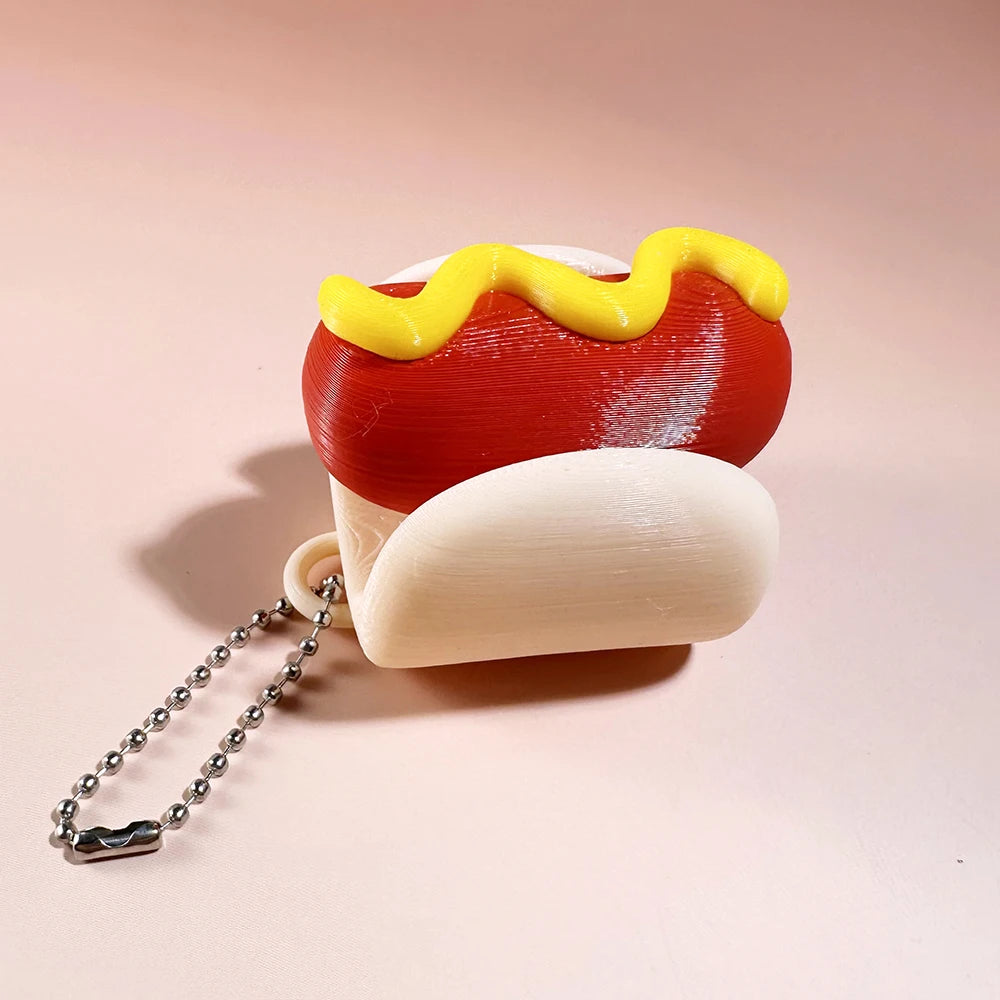 Food Clicker Fidget Keychain