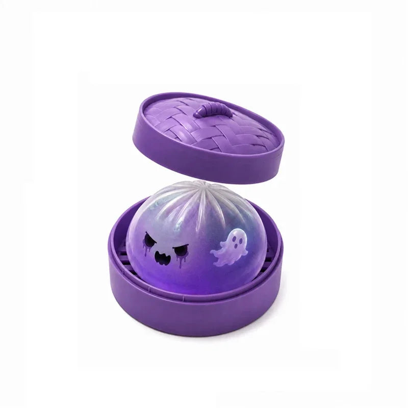 Halloween Ghost Dumpling Squishy – Slow-Rise Stress Toy