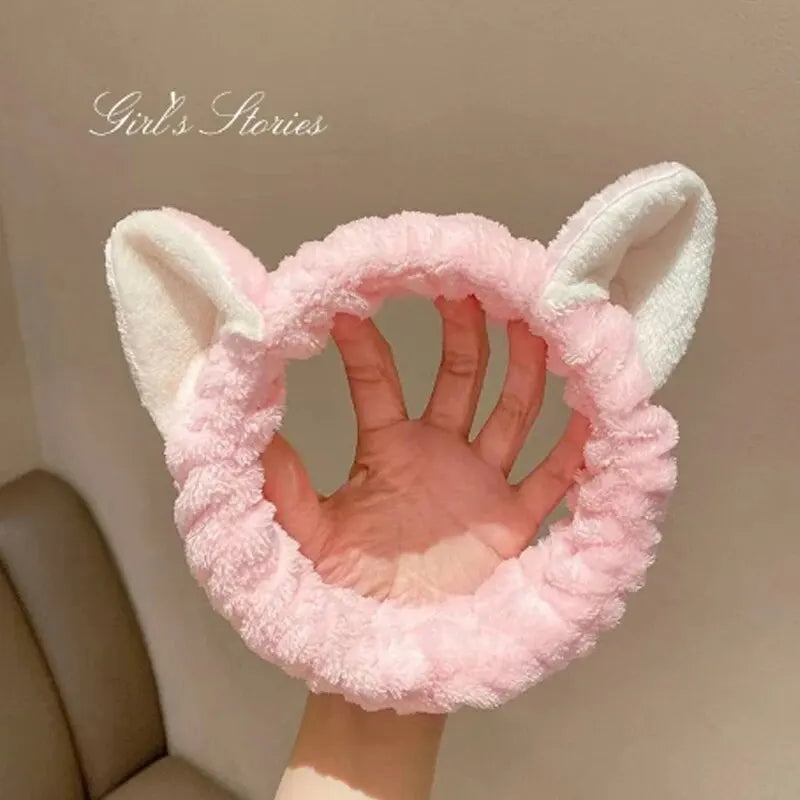 Plush Cat Makeup Headband