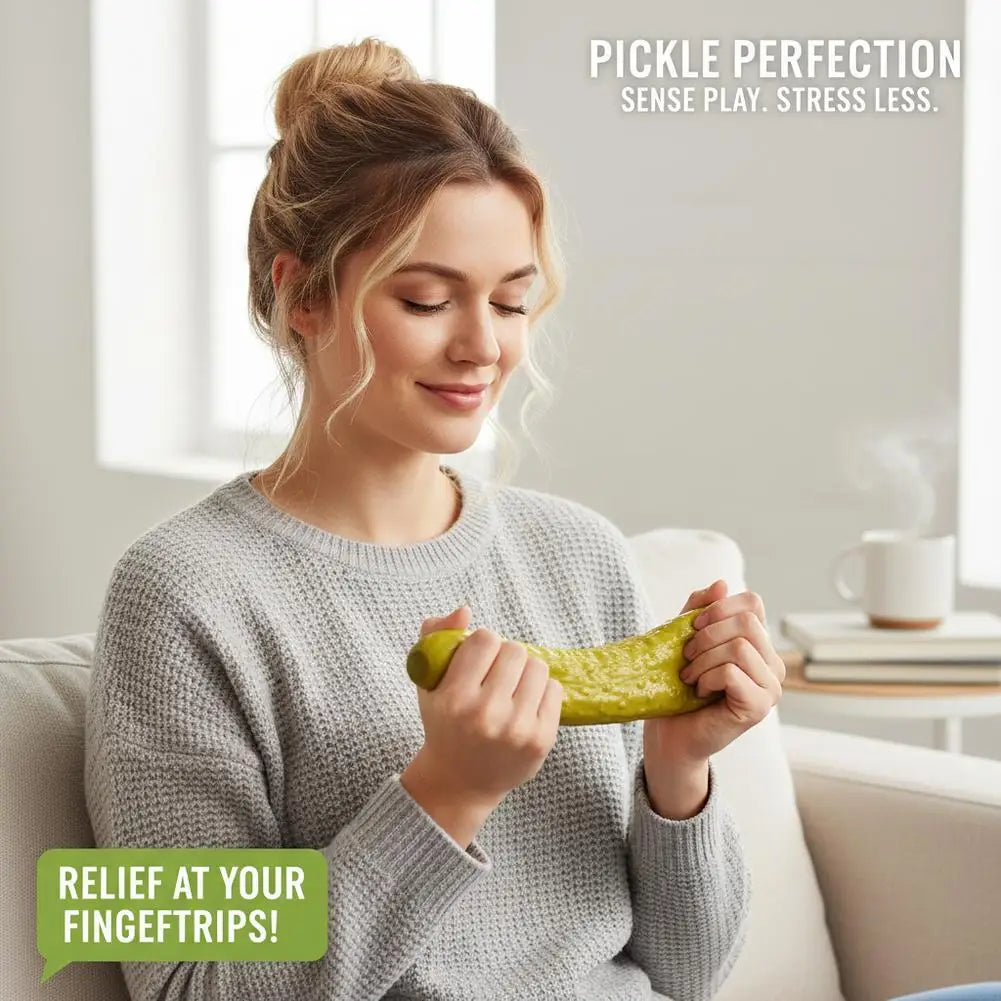 Jumbo pickle squishy stress toy