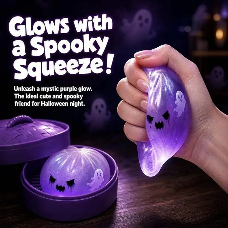 Halloween Ghost Dumpling Squishy – Slow-Rise Stress Toy
