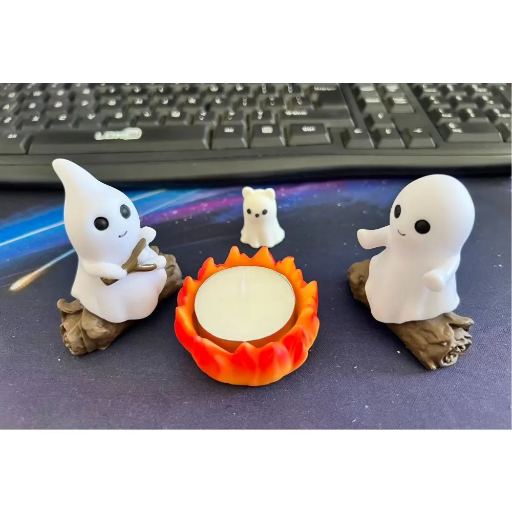 Ghost Campfire Halloween Figurine Set
