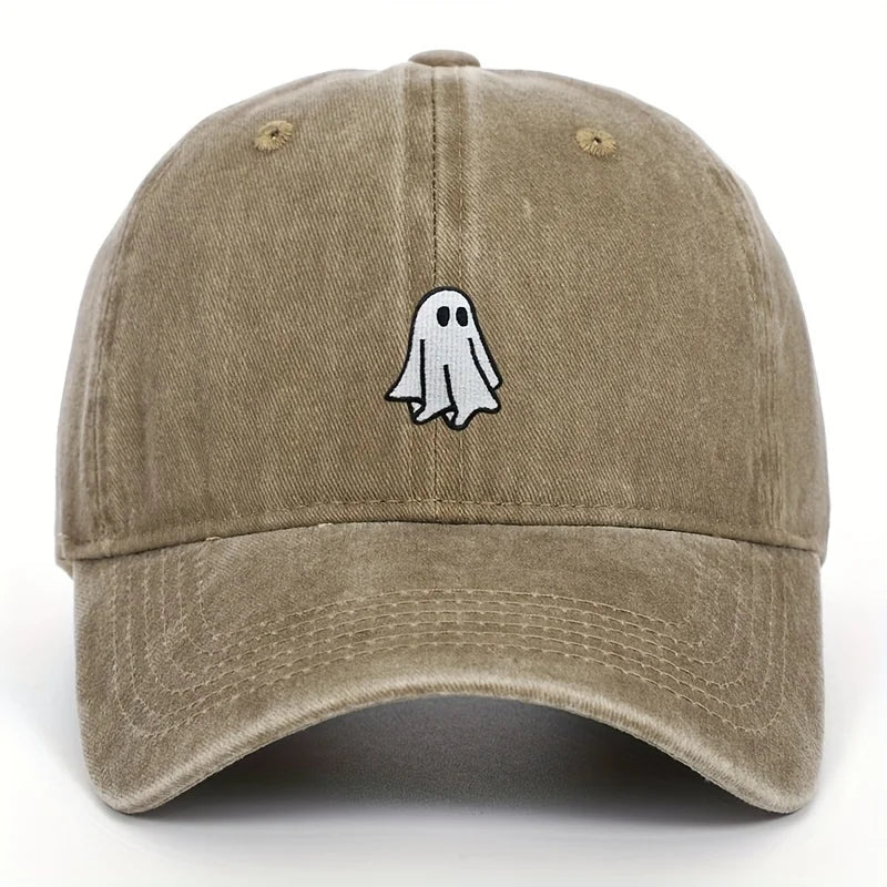 Embroidered Ghost Baseball Cap