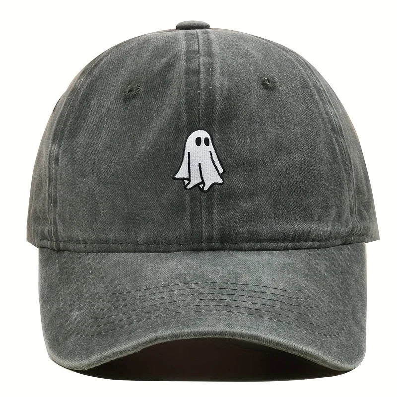 Embroidered Ghost Baseball Cap
