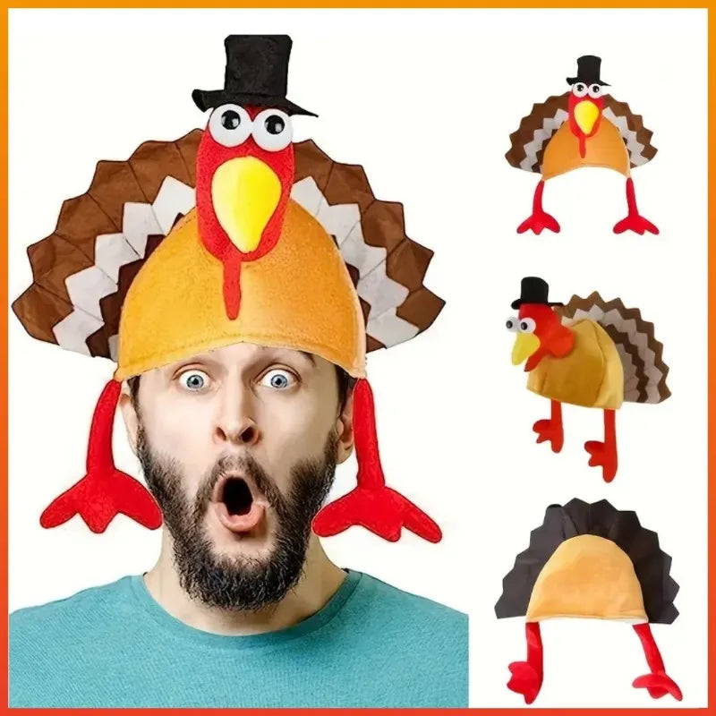 Plush Chicken Leg Novelty Hat